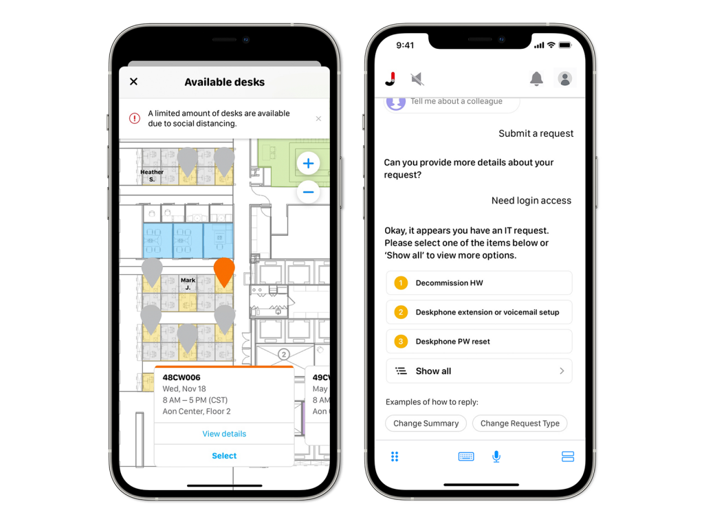room and desk booking mobile application