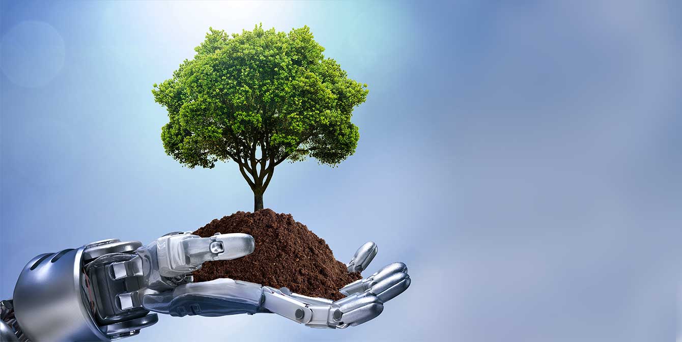 wapoblog2 | JLL Technologies tech robot hand holding green sustainable tree