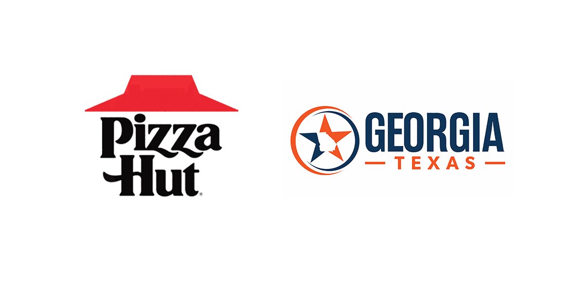 two logos emerald city pizza hut and georgia texas enterprises